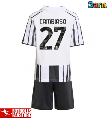 Juventus Andrea Cambiaso #27 Hemmatröja Barn 2025-26 Kortärmad (+ Korta byxor)